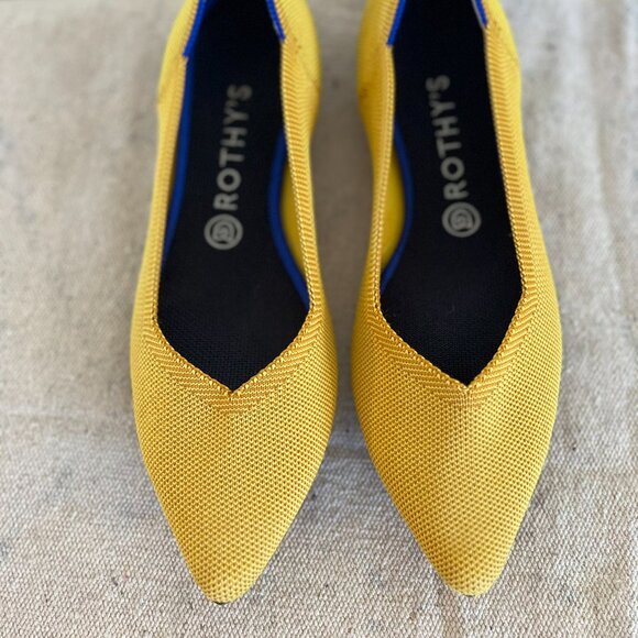 Rothy's Woman's Marigold The Point 11 Comfort Flats Shoes Sz 10 - Picture 3 of 15